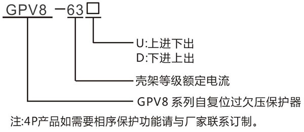 過欠壓保護器的型號含義