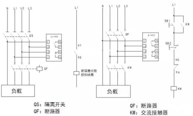 過(guò)壓欠壓保護(hù)器的接線圖